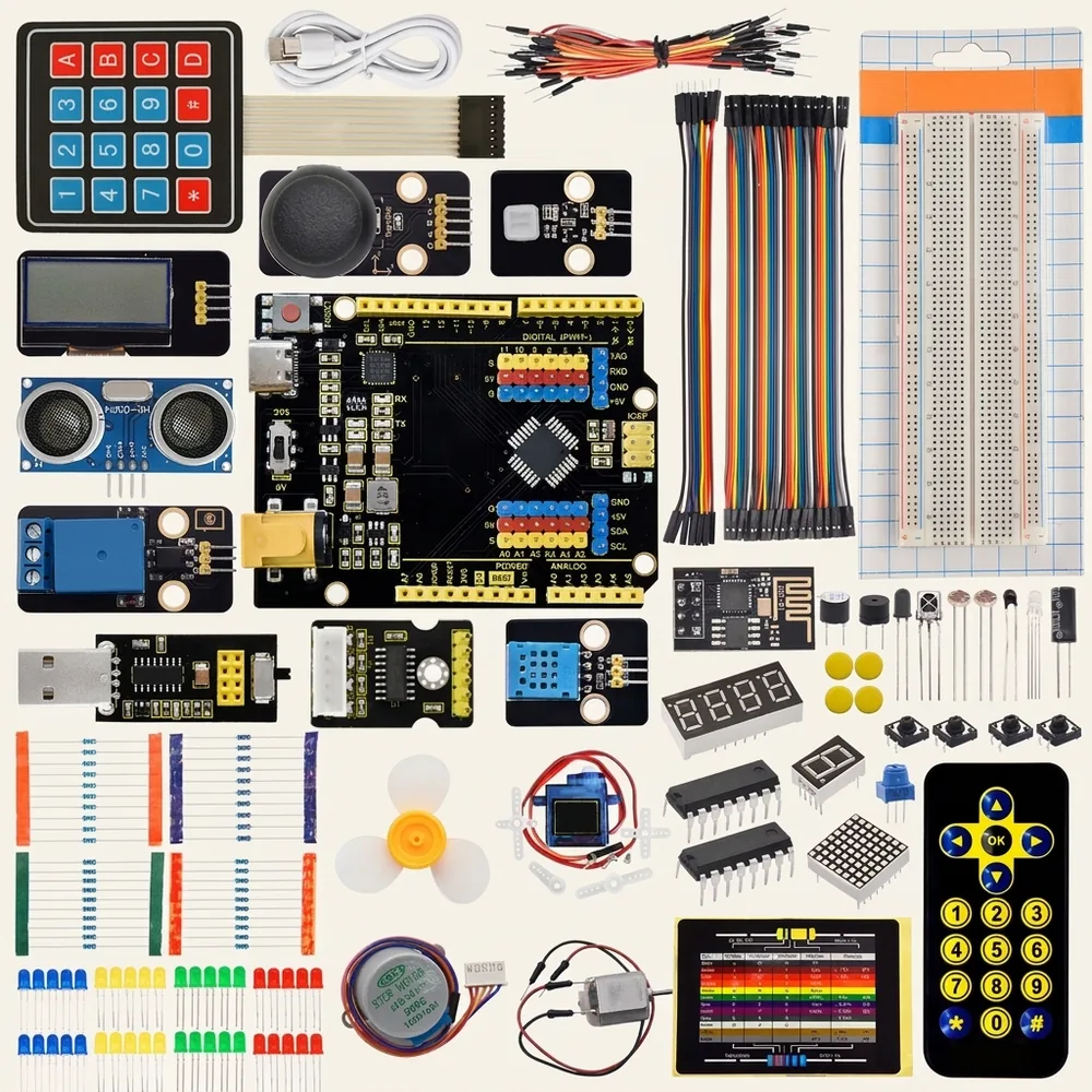 DIY Electronics Learning Kit — 32 Programming Projects with Mainboard